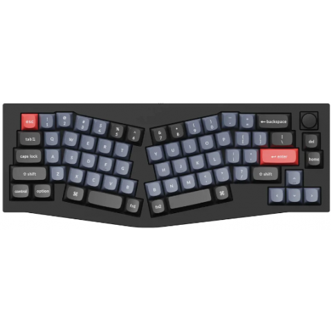 Keychron Q8-M1 愛麗絲佈局 QMK 自定義機械鍵盤 (碳黑Fully Assembled RGB可換軸/紅軸)